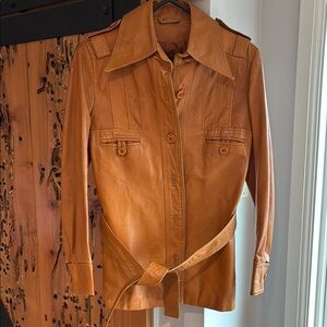 Tan Leather Women's Jacket